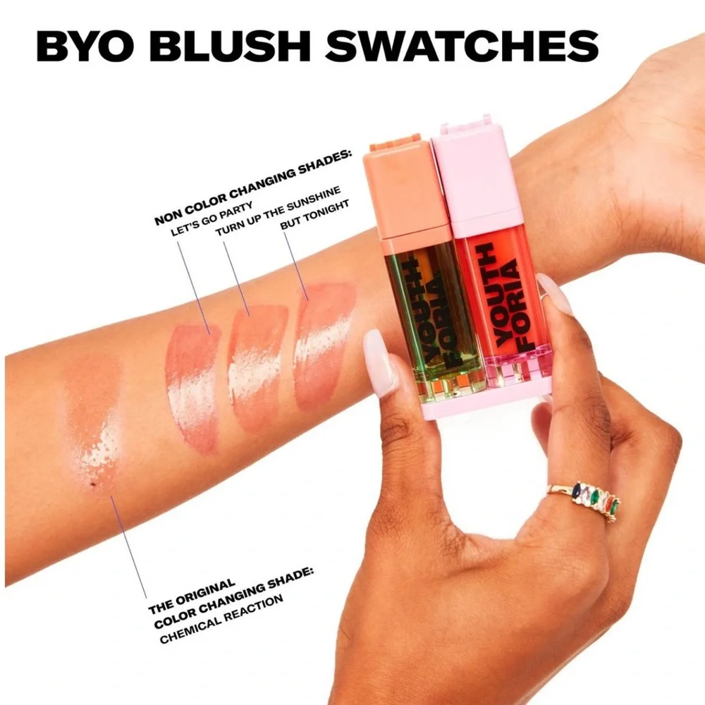 Youthforia BYO BLUSH Color Changing Blush Oil - Chemical Reaction